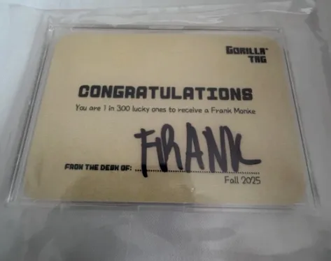 Frank Signed Card